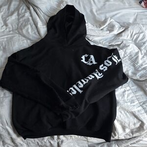 Super warm black LA hoodie